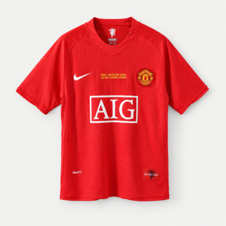 2007-2008 Manchester United Home Retro Jersey (2008 Champions League Moscow Final Edition)